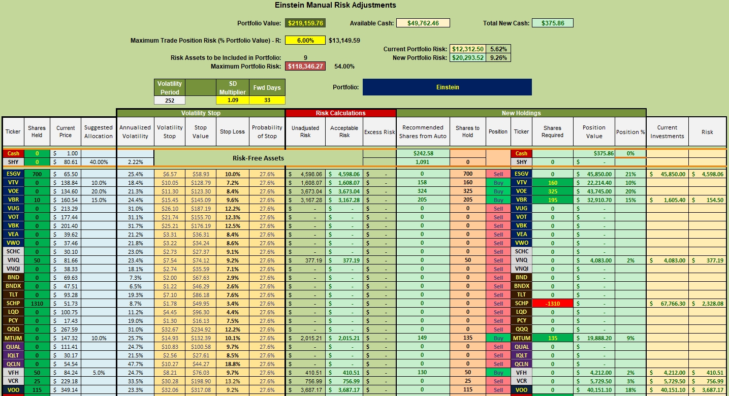 Einstein Portfolio Review: 9 November 2022 4