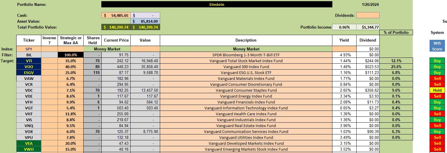 Einstein Portfolio Review: 29 January 2024 2