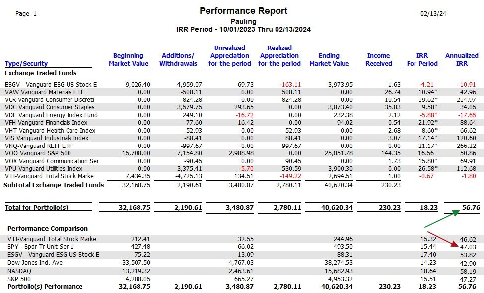 Pauling Sector BPI Portfolio Review: 14 February 2024 6