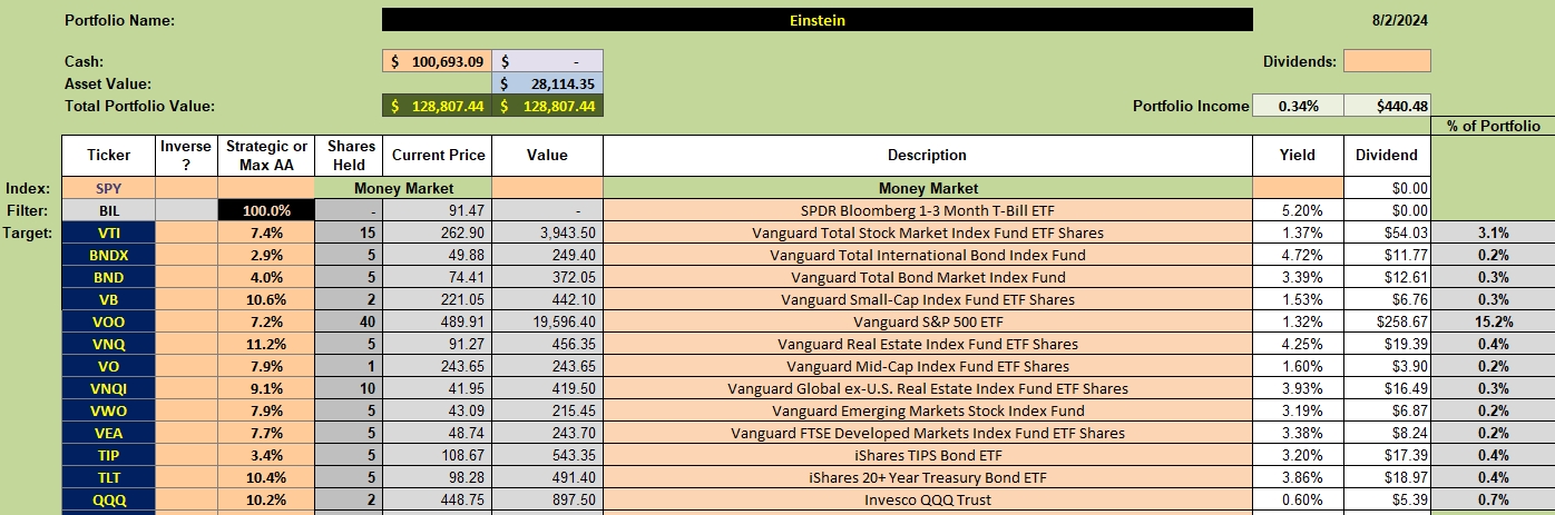 Einstein Asset Allocation Portfolio Review: 5 August 2024 2