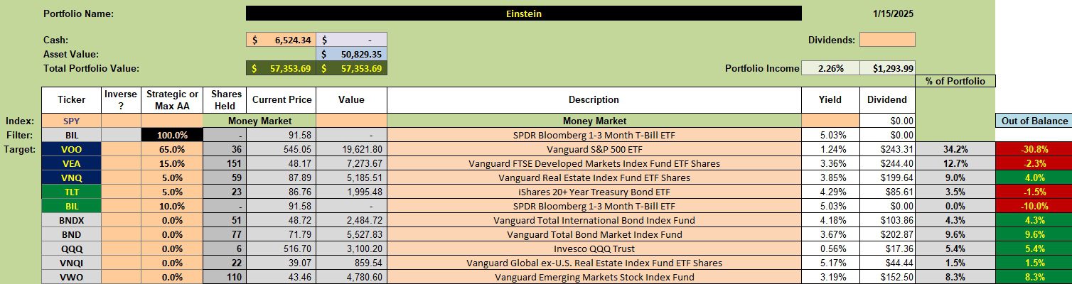 Einstein Portfolio Review: 16 January 2025 2 Einstein Portfolio Review: 16 January 2025 2