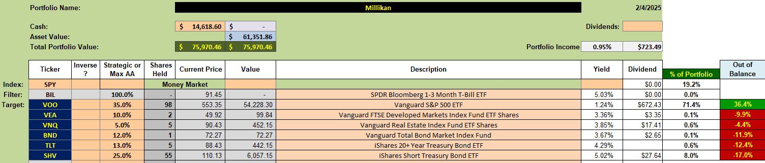 Millikan Asset Allocation Portfolio Update: 5 February 2025 2